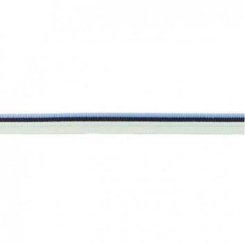 Paspelband - dreifarbig - mint/dunkelblau/hellblau - 18 mm